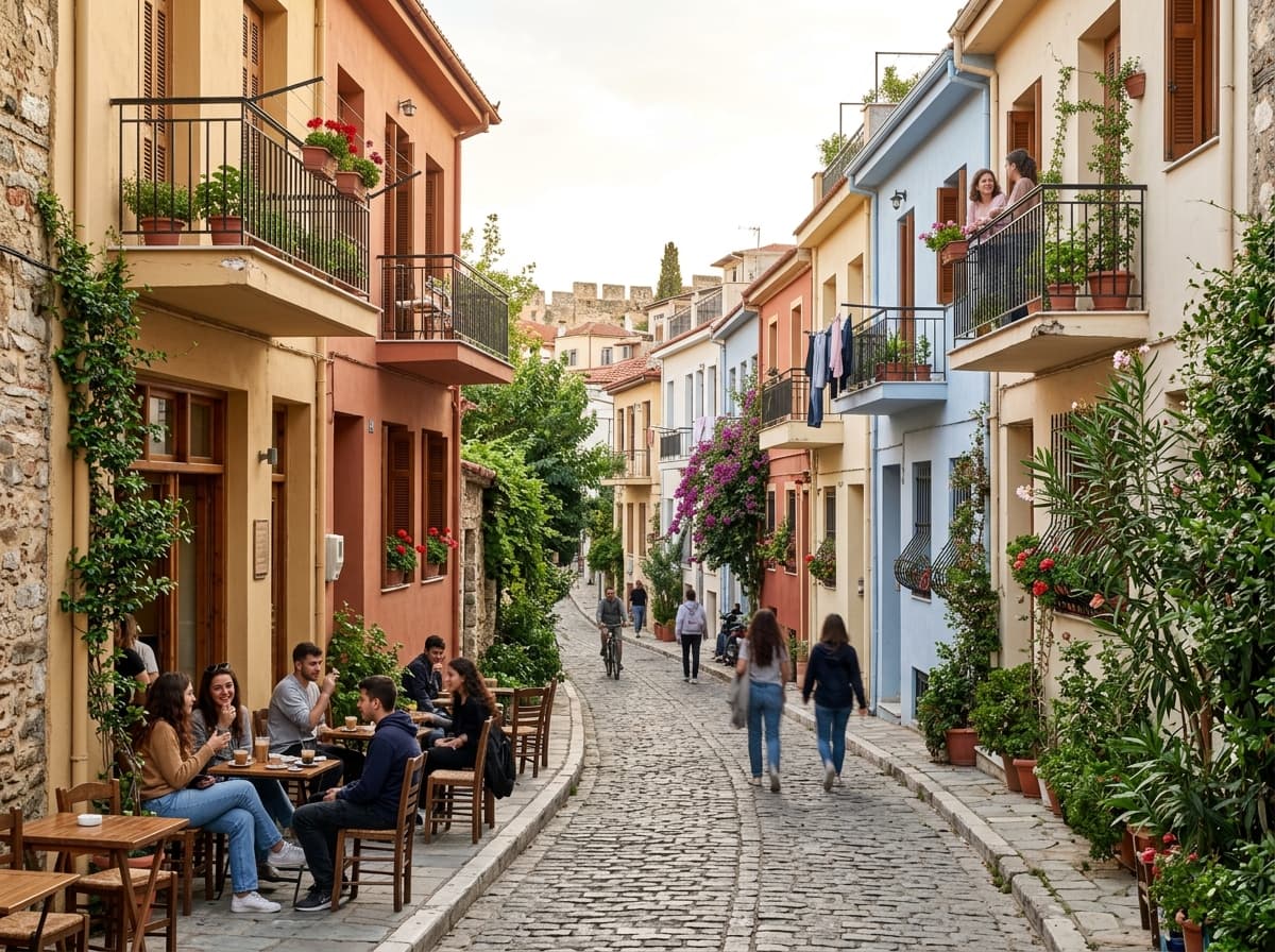 Residential neighbourhood in Thessaloniki ideal for Erasmus student accommodation